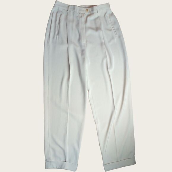 🌼4/$30 Un Deux Trois Beige Ivory Straight Trousers - Picture 4 of 10